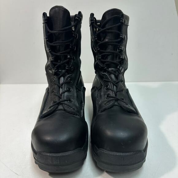 VERY GOOD Altama Wrath 8" Steel Toe Tactical Combat Boots Triple Black Leather 7 - Picture 3 of 15
